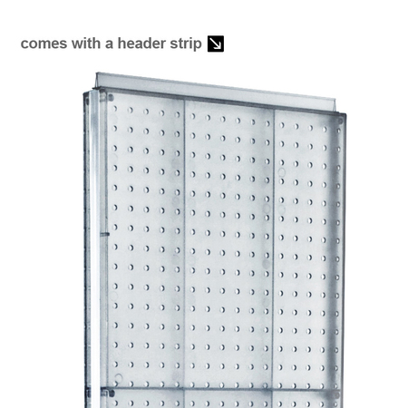 Azar Displays Two-Sided Pegboard Floor Adjustable DisplayPanel Size: 16"W x 60"H 700775-GRE